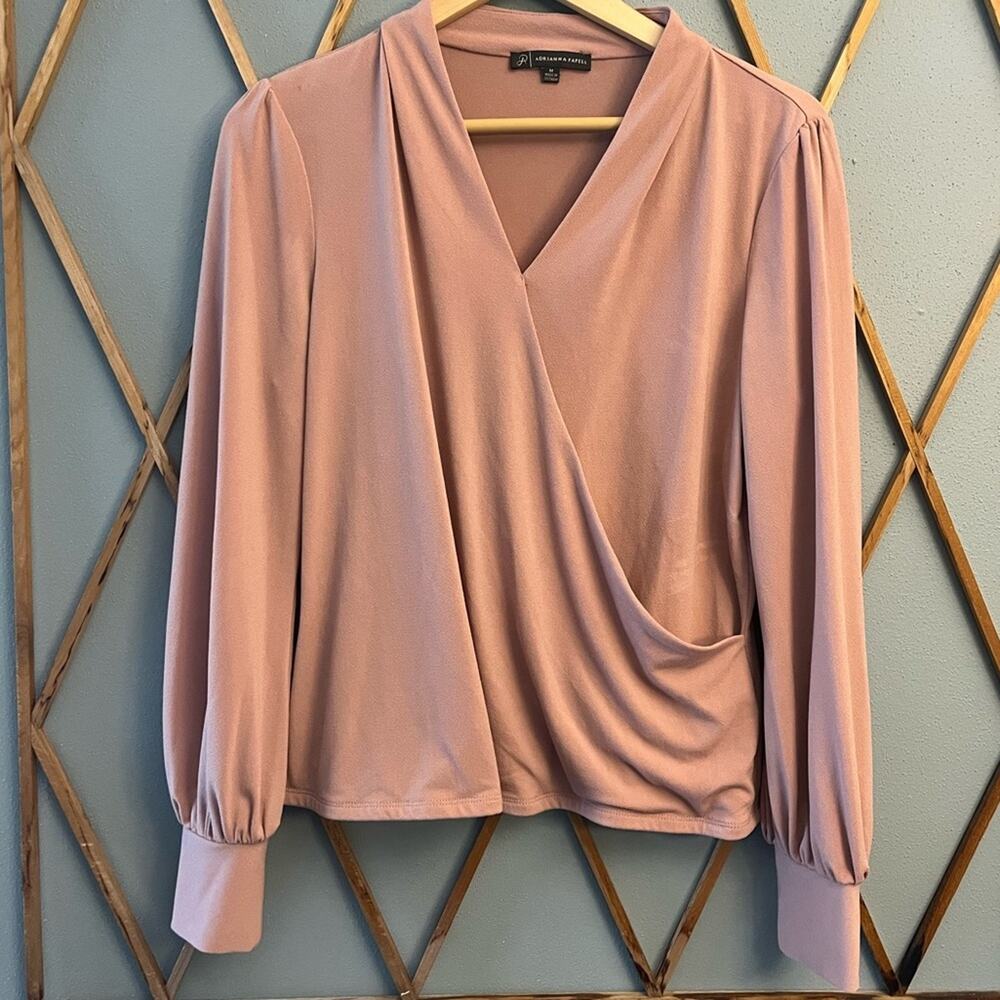 Adrianna Papell Draped Front Blouse